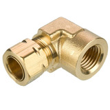 Tube to Female Pipe - 90 Elbow - Brass Compression Fittings, High Pressure
